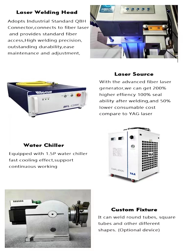 Automatic Cw Fiber Laser Welding Machine 1000W 1500W 2000W 3000W Meet The Material Thickness of 5mm